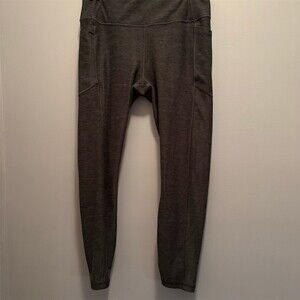 Victoria’s Secret VS Sport Leggings Womens M Black Heather High Rise Capri